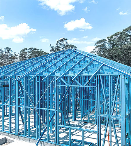 Steel frame house