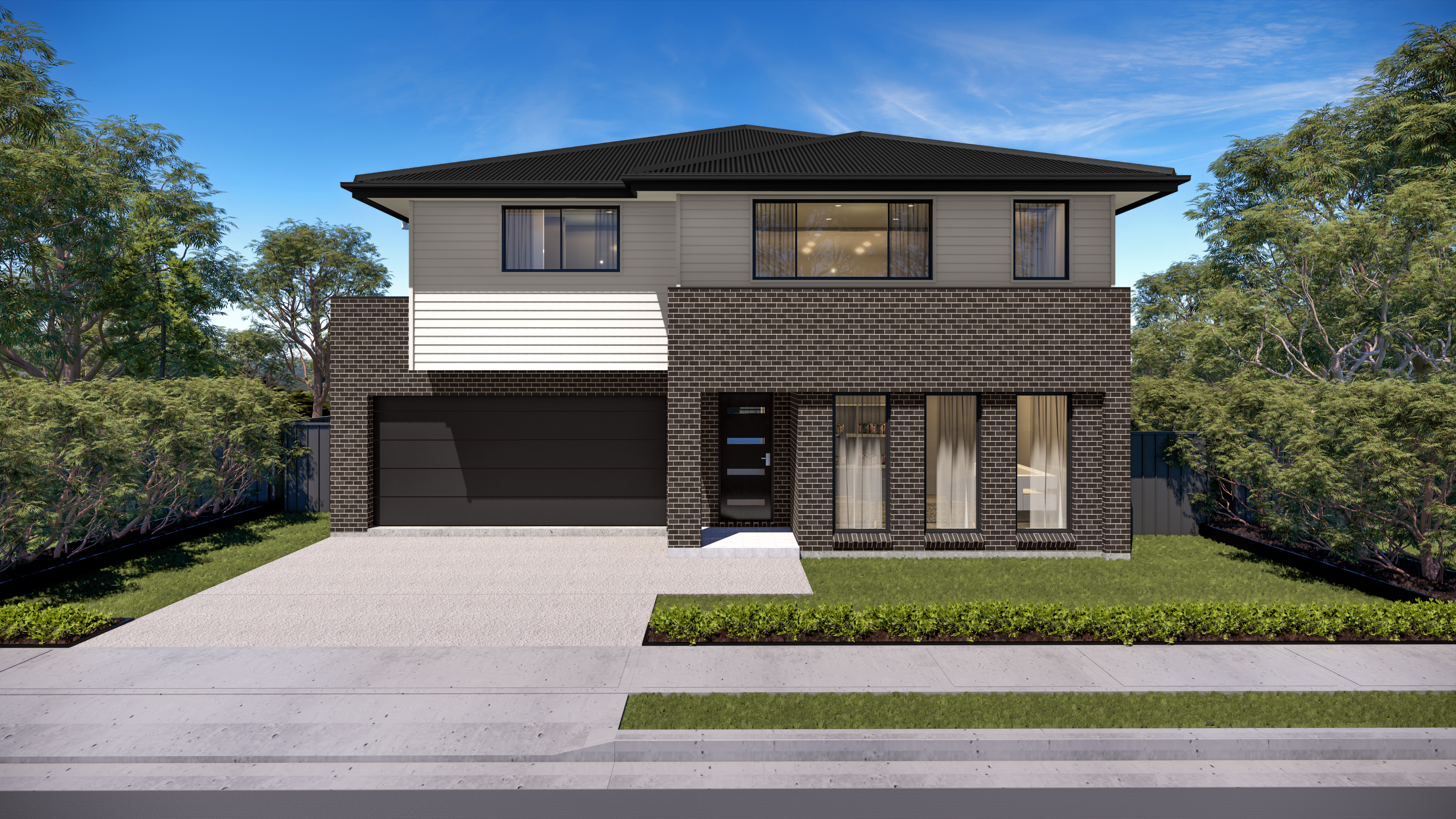 Ainslie dark contemporary starter facade