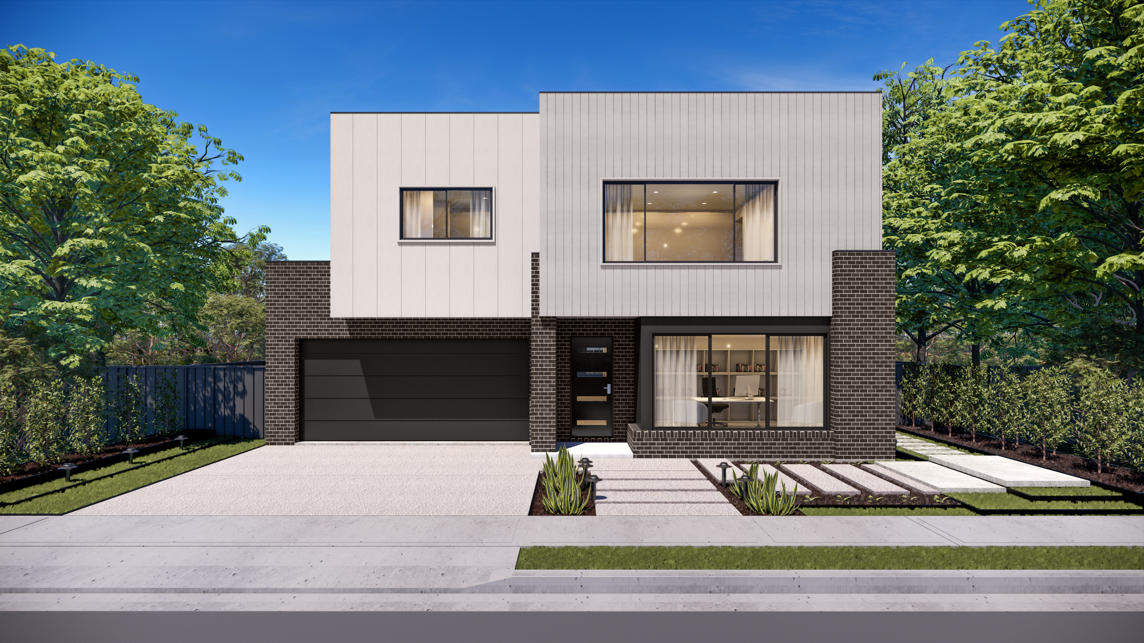 Ainslie dark modern starter facade