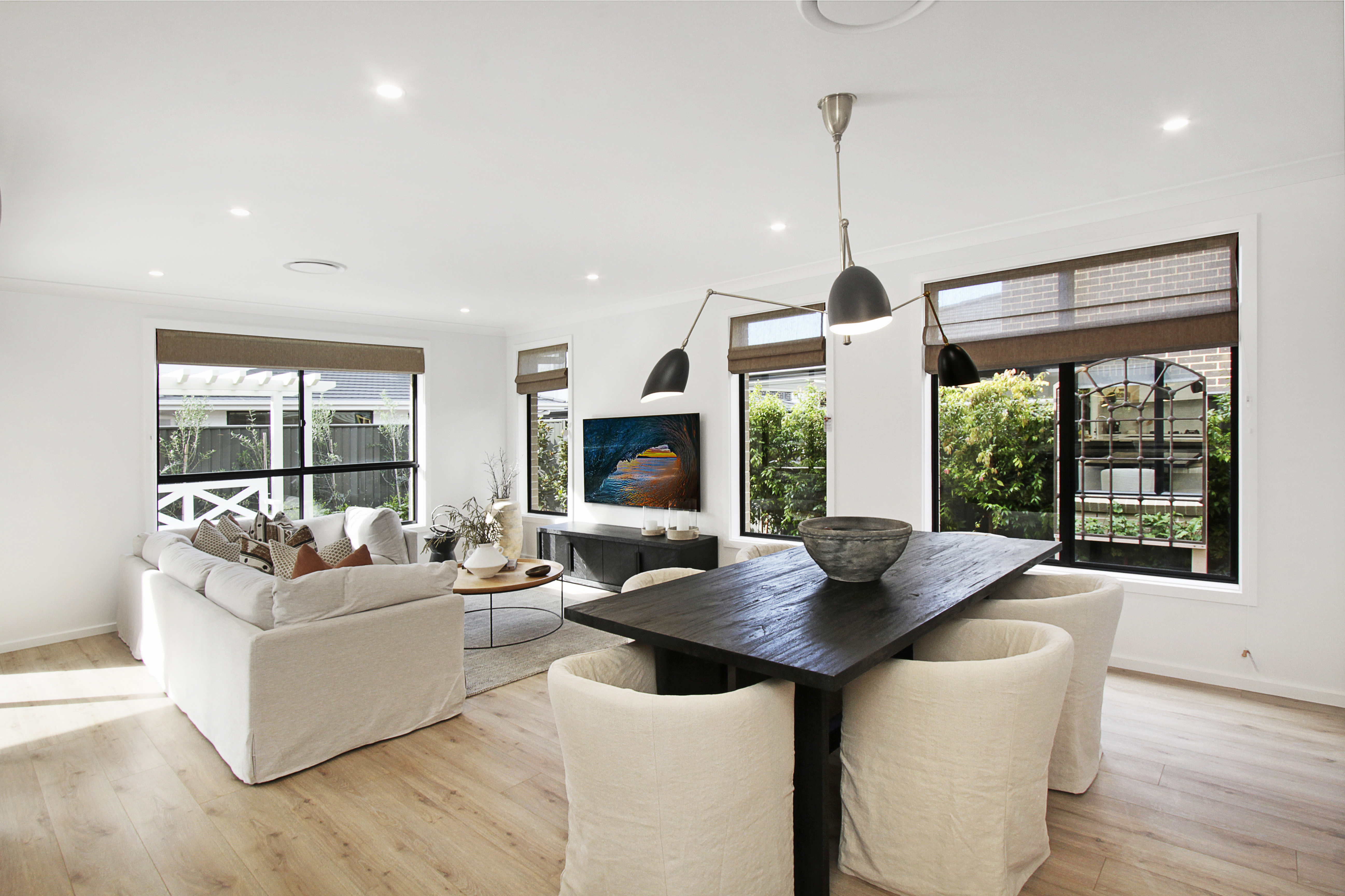 Huntley family and dining