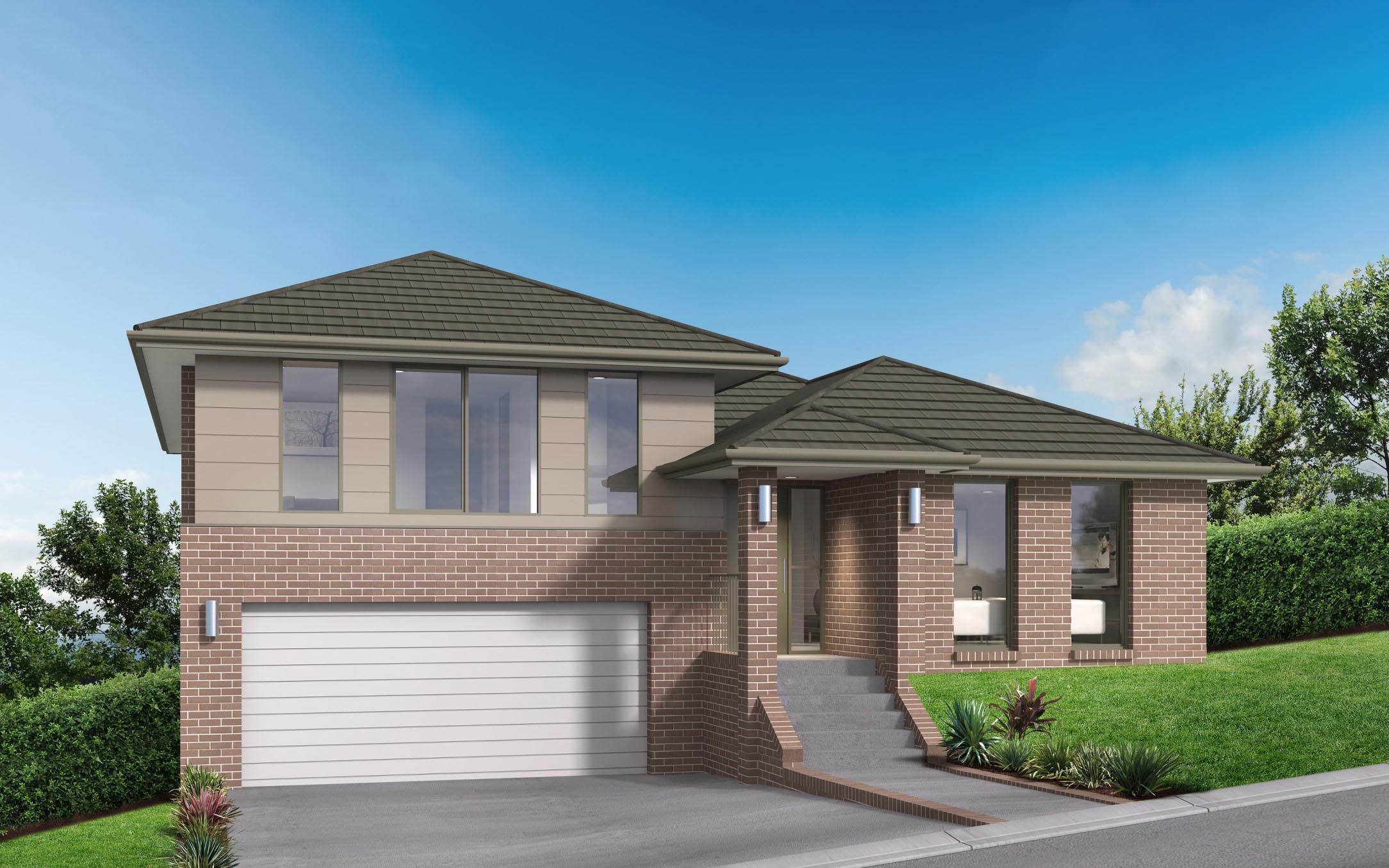 Paxton Split Level Home Design with Vogue Facade